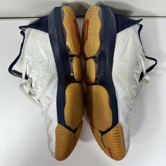 Nike Lebron XVI Low USA Men's Size 11.5 Navy White Gold Gum CI2668 101 - Picture 7 of 15